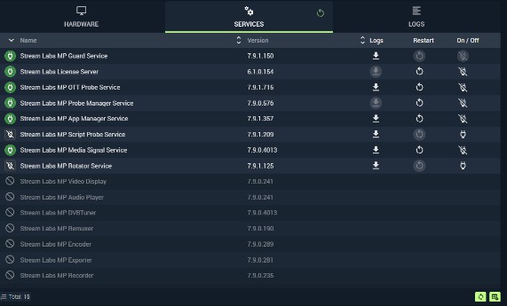 Figure 49. Services tab