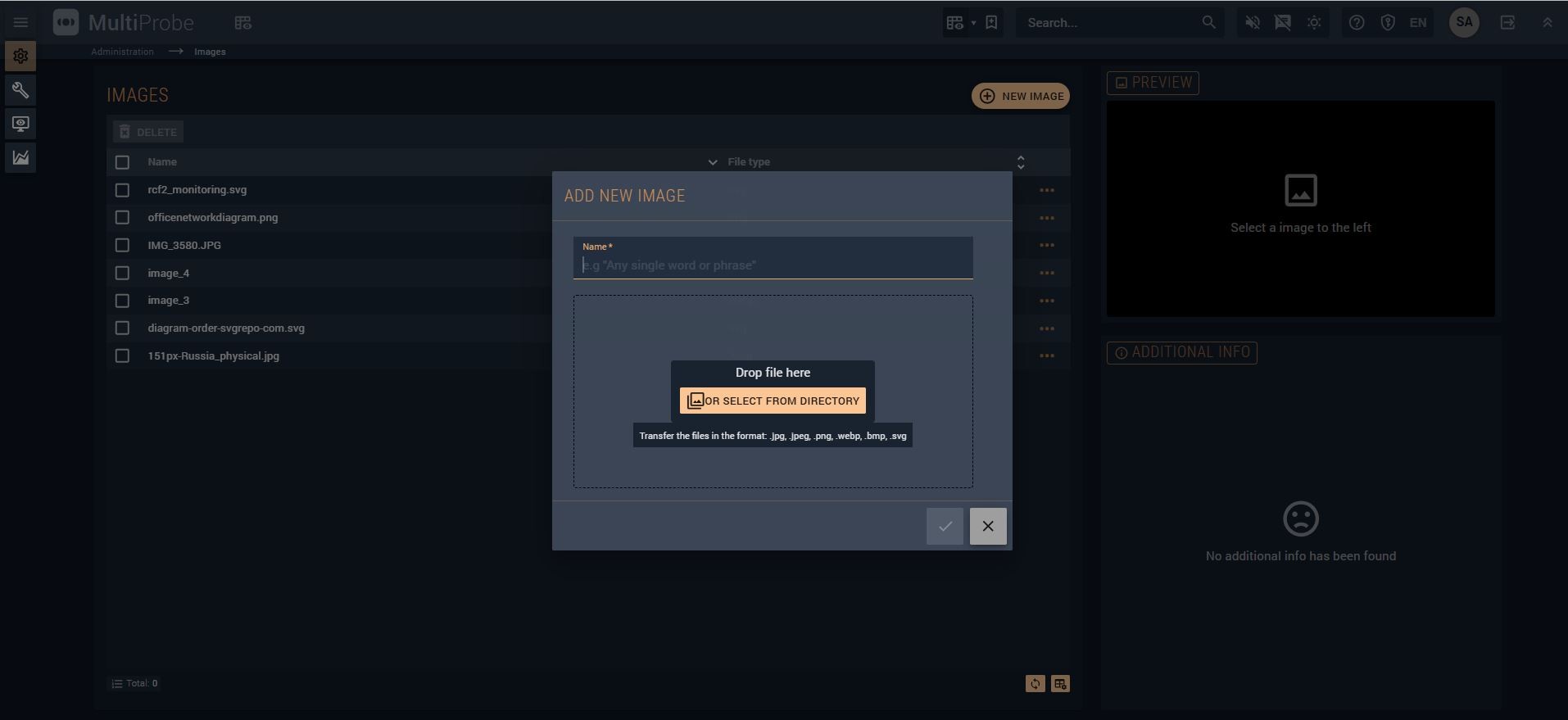 Figure 68. Add new image window