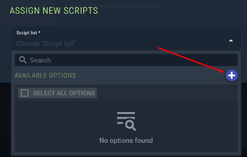 Figure 26. Adding a new element to the dropdown list