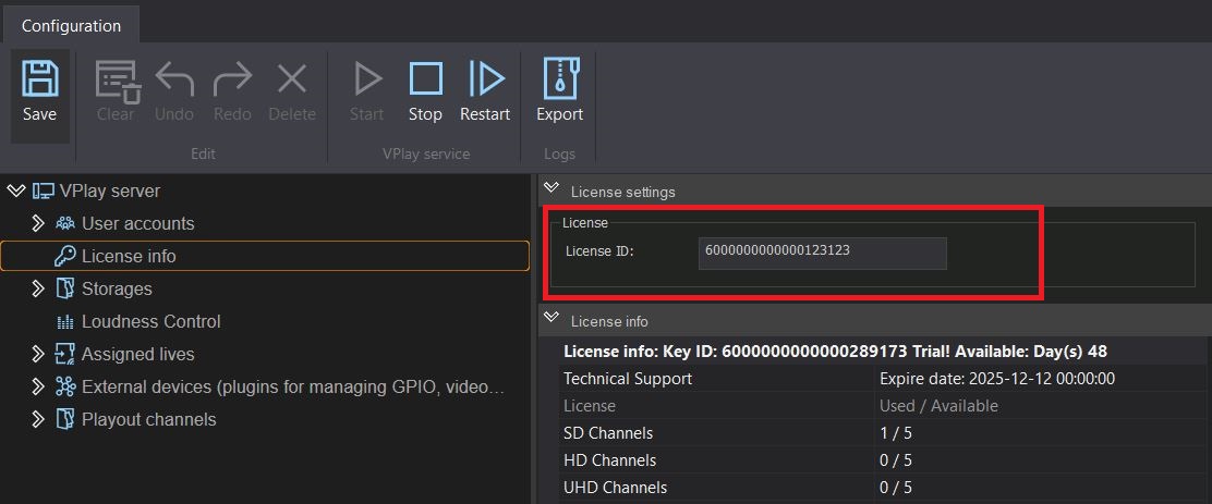 Adding the Key ID to VPlay