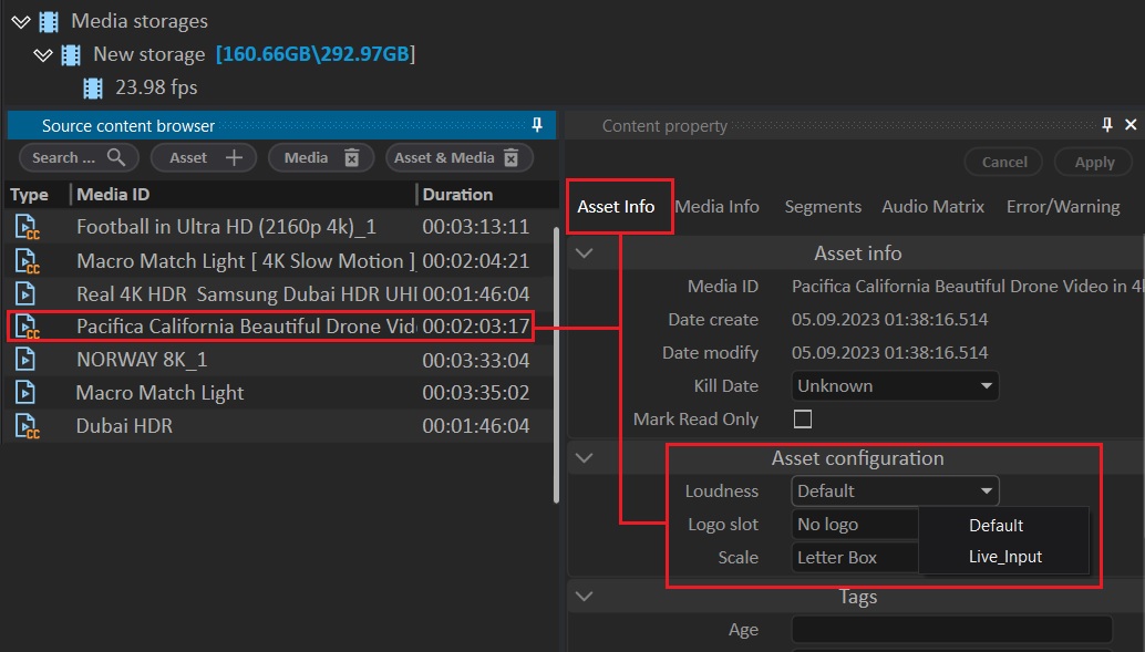 Adding the Loudness parameter to Asset Info