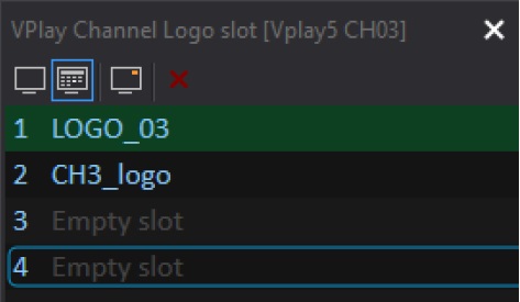 Channel Logo Slot window