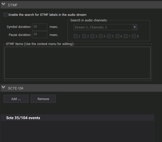 Configuring input markers in vpControl