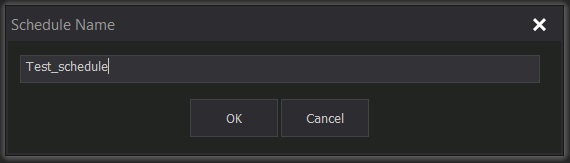 Creating a new schedule