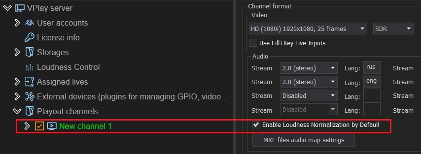 Enable Loudness Normalization in channel settings