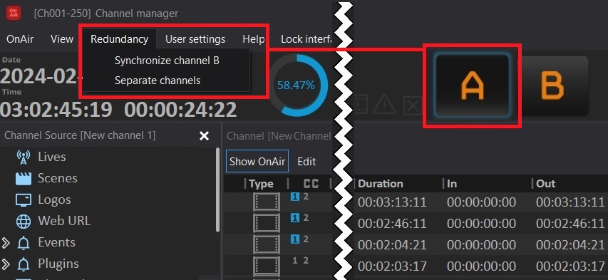 Manual schedule synchronization
