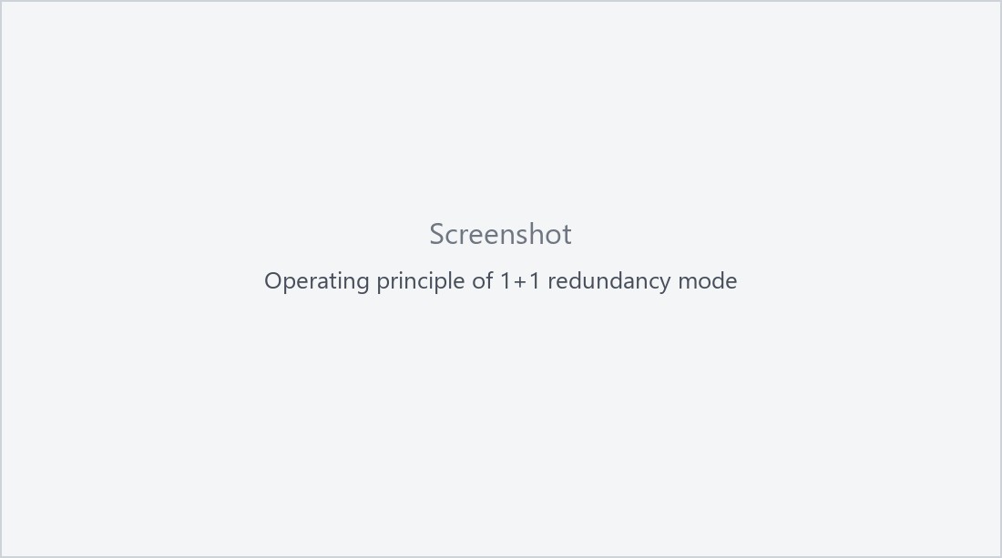 Operating principle of 1+1 redundancy mode