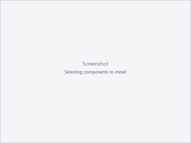 Selecting components to install