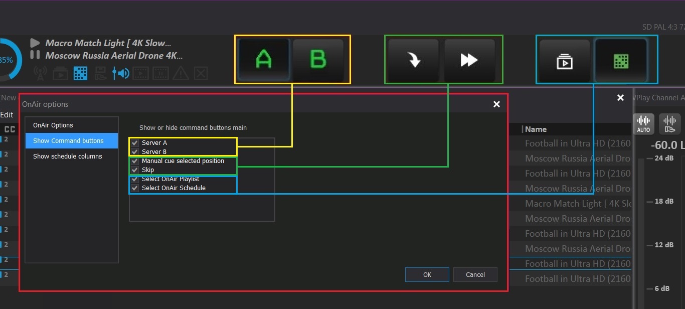 Show Command buttons