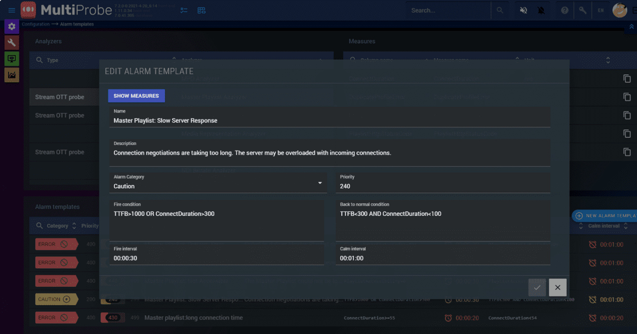 Stream Labs MultiProbe Alarm events